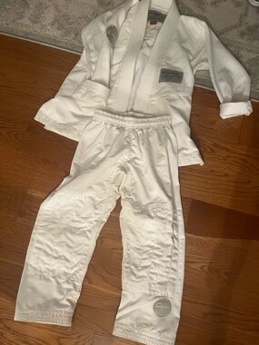 White Martial Arts Gi Set - Embroidered Patch